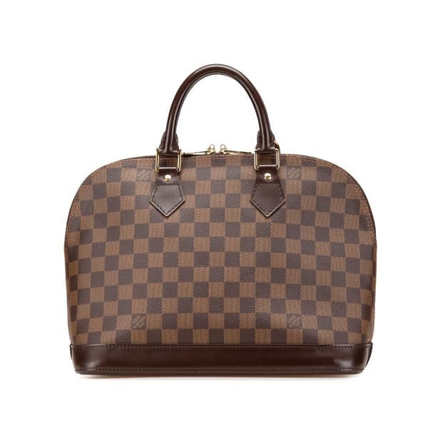 Pre-owned Louis Vuitton Damier Ebene Alma PM Brown
