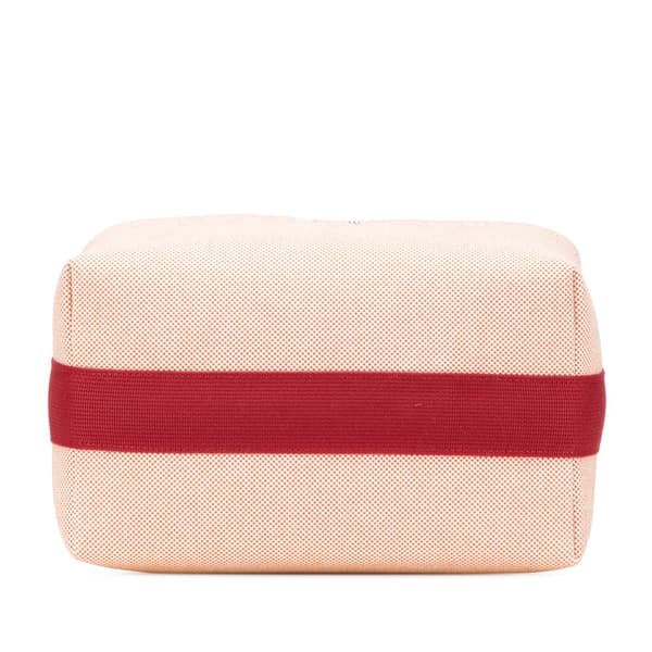 Pre-owned Hermès Large Canvas Bride A Brac Cabriole Case Orange