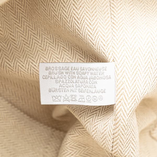 Pre-owned Hermès Large Canvas Bride A Brac Cabriole Case Orange