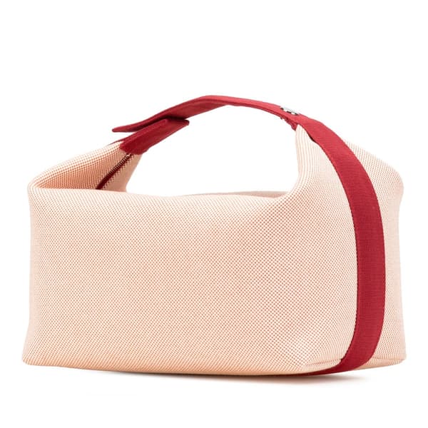 Pre-owned Hermès Large Canvas Bride A Brac Cabriole Case Orange