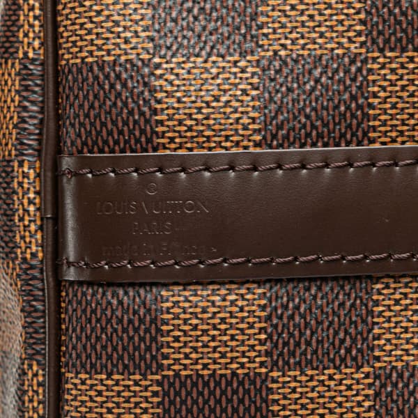 Pre-owned Louis Vuitton Damier Ebene Speedy Bandouliere 25 Brown