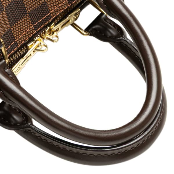 Pre-owned Louis Vuitton Damier Ebene Speedy Bandouliere 25 Brown