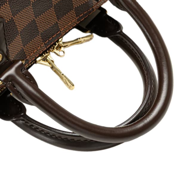 Pre-owned Louis Vuitton Damier Ebene Speedy Bandouliere 25 Brown