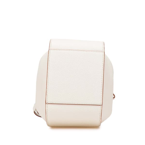 Pre-owned LOEWE Mini Grained Calfskin Hammock Bag White