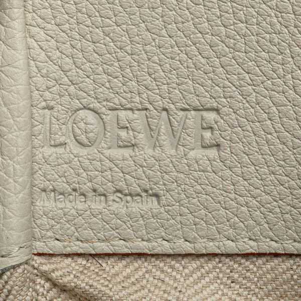 Pre-owned LOEWE Mini Grained Calfskin Hammock Bag White