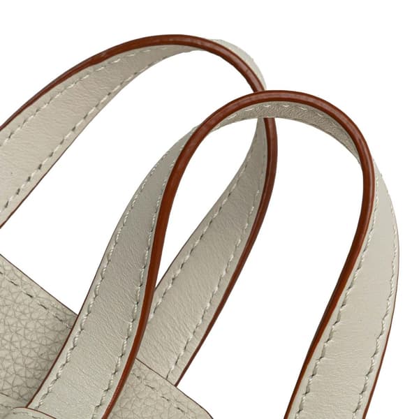 Pre-owned LOEWE Mini Grained Calfskin Hammock Bag White