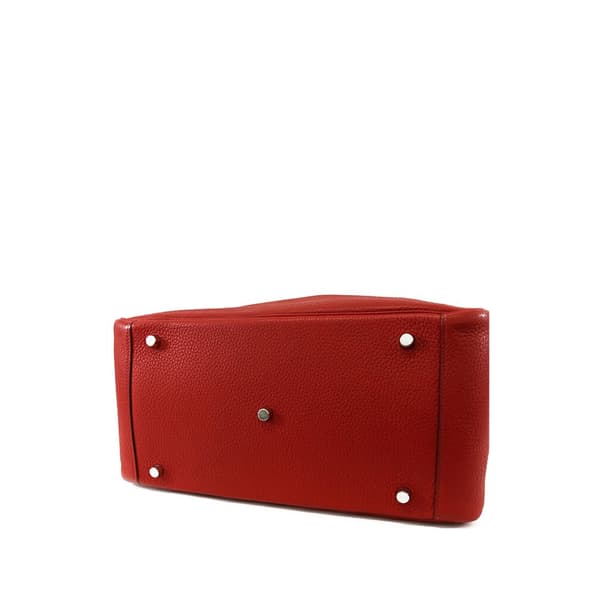Pre-owned Hermès Clemence Lindy 34 Red