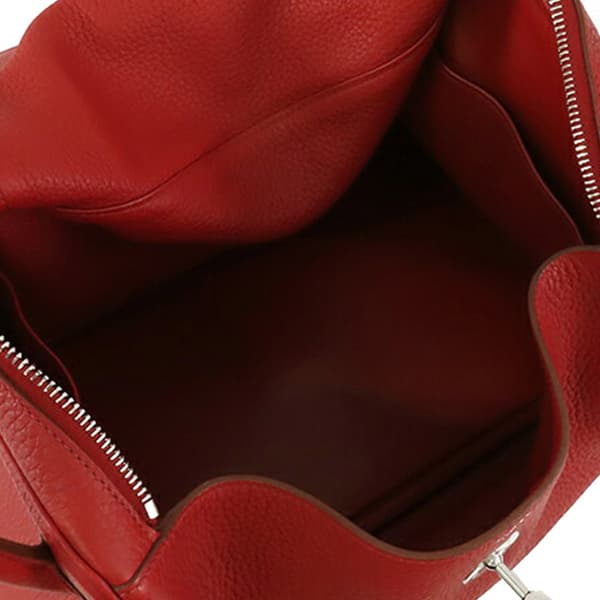 Pre-owned Hermès Clemence Lindy 34 Red