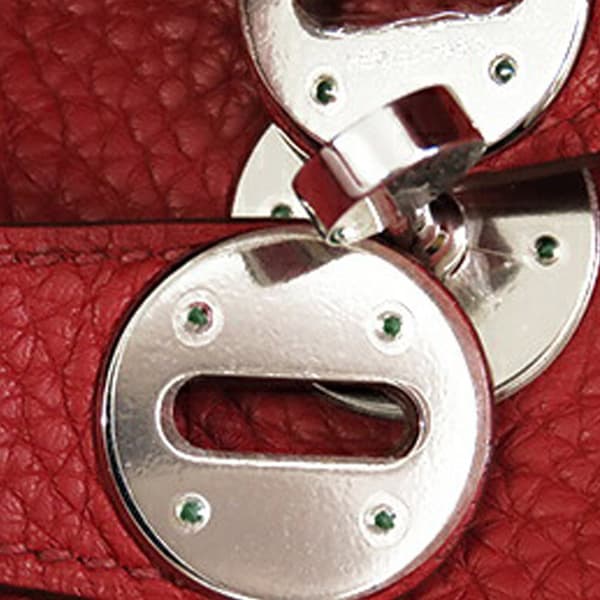 Pre-owned Hermès Clemence Lindy 34 Red