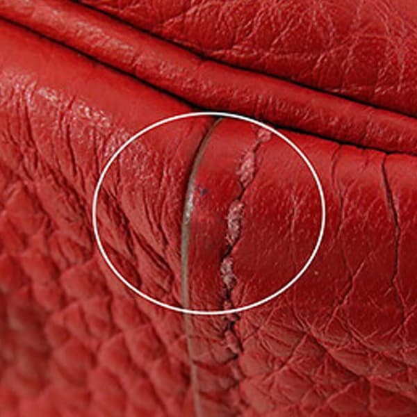 Pre-owned Hermès Clemence Lindy 34 Red