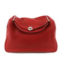 Miniatyrbilde 1 av 10: Pre-owned Hermès Clemence Lindy 34 Red