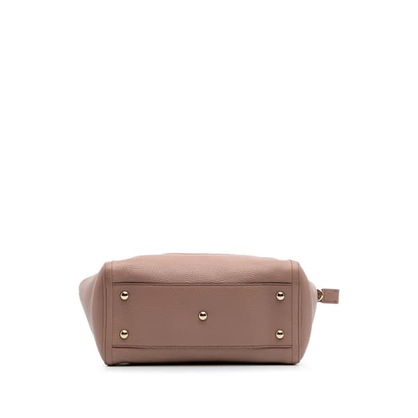 Pre-owned Gucci Small Pebbled Leather Soho Cellarius Satchel Pink