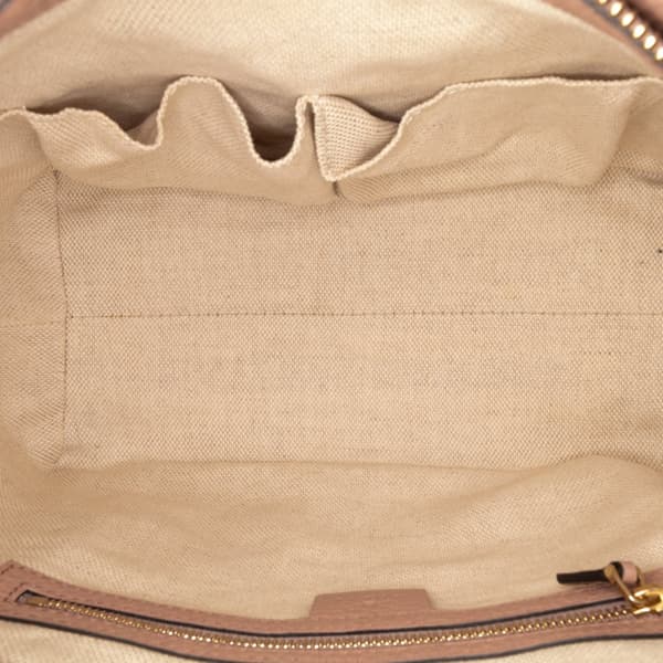 Pre-owned Gucci Small Pebbled Leather Soho Cellarius Satchel Pink
