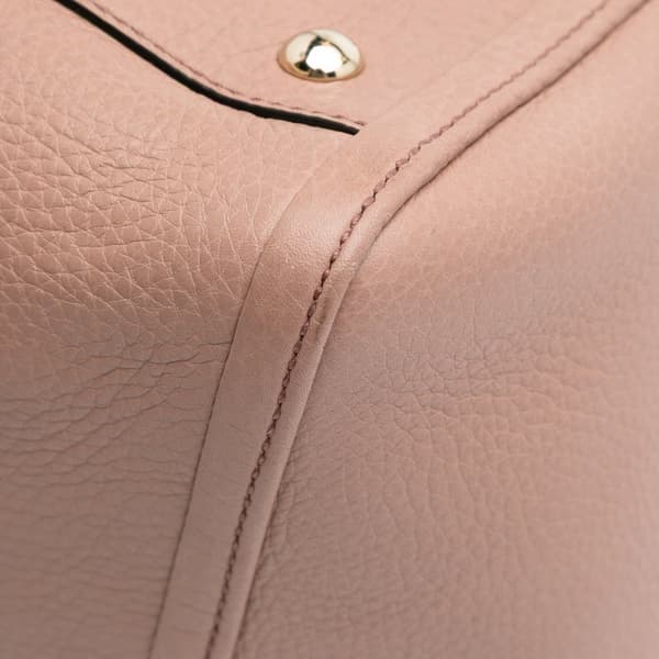 Pre-owned Gucci Small Pebbled Leather Soho Cellarius Satchel Pink
