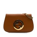 Miniatyrbild 1 av 10: Pre-owned Gucci Calfskin Blondie Chain Satchel Brown