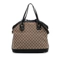 Miniatyrbild 1 av 10: Pre-owned Gucci Large GG Canvas Charm Dome Satchel Brown