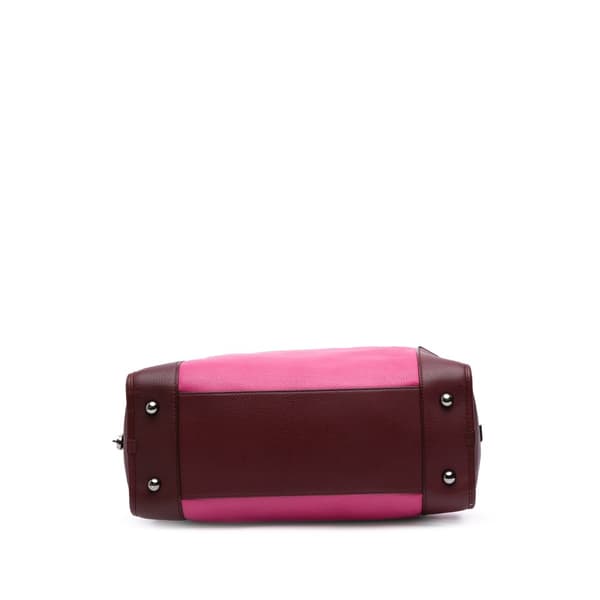 Pre-owned LOEWE Tricolor Goatskin Amazona 36 Pink