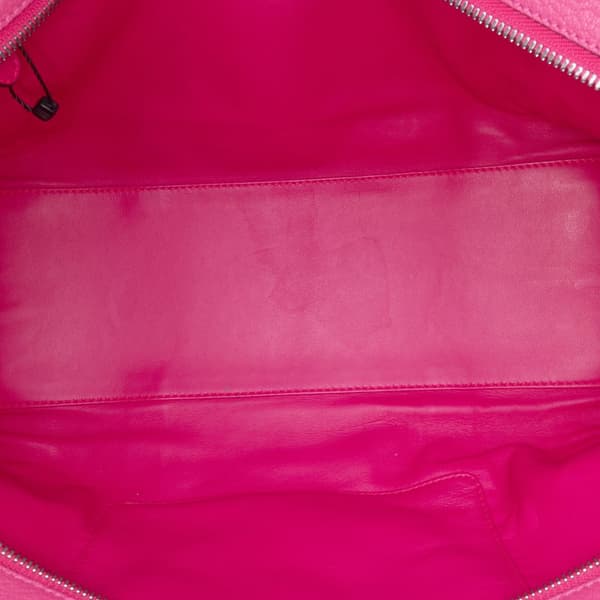 Pre-owned LOEWE Tricolor Goatskin Amazona 36 Pink