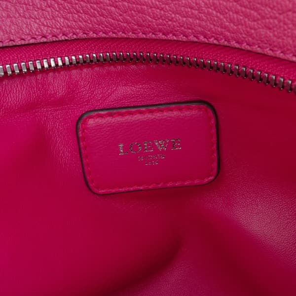 Pre-owned LOEWE Tricolor Goatskin Amazona 36 Pink