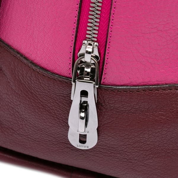 Pre-owned LOEWE Tricolor Goatskin Amazona 36 Pink