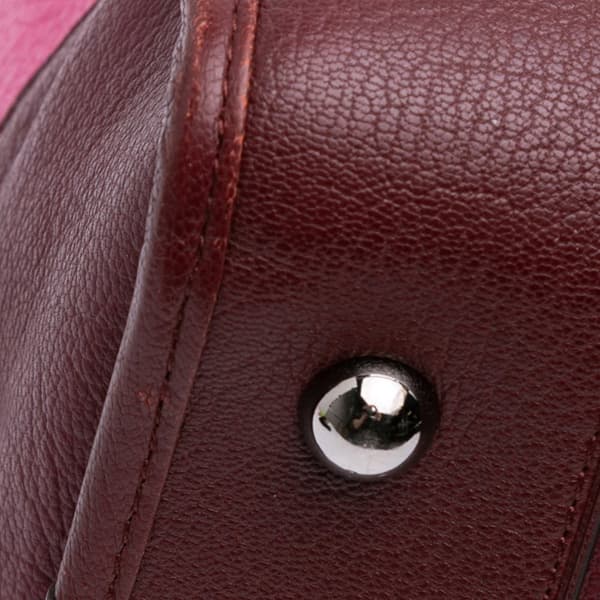 Pre-owned LOEWE Tricolor Goatskin Amazona 36 Pink