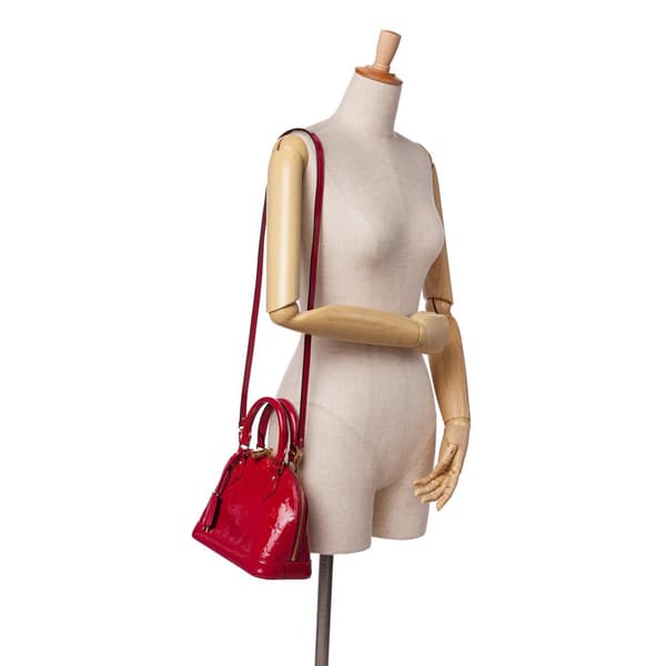 Pre-owned Louis Vuitton Monogram Vernis Alma BB Pink