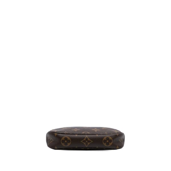 Pre-owned Louis Vuitton Monogram Mini Pochette Accessoires Brown