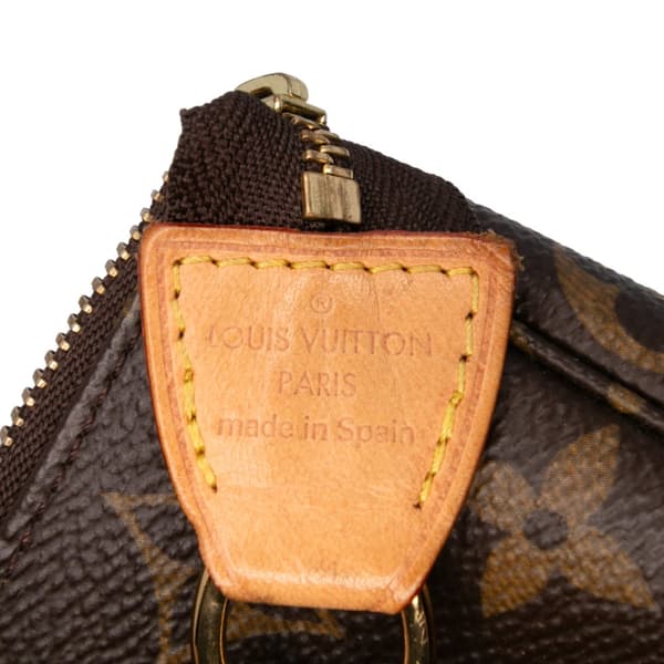 Pre-owned Louis Vuitton Monogram Mini Pochette Accessoires Brown