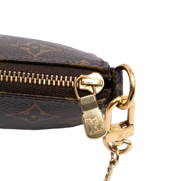 Pre-owned Louis Vuitton Monogram Mini Pochette Accessoires Brown