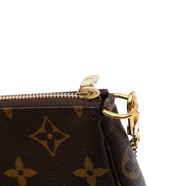 Pre-owned Louis Vuitton Monogram Mini Pochette Accessoires Brown