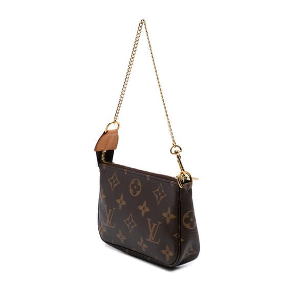 Pre-owned Louis Vuitton Monogram Mini Pochette Accessoires Brown