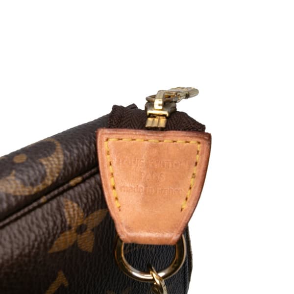 Pre-owned Louis Vuitton Monogram Mini Pochette Accessoires Brown