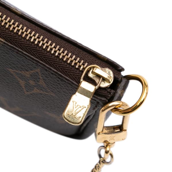 Pre-owned Louis Vuitton Monogram Mini Pochette Accessoires Brown