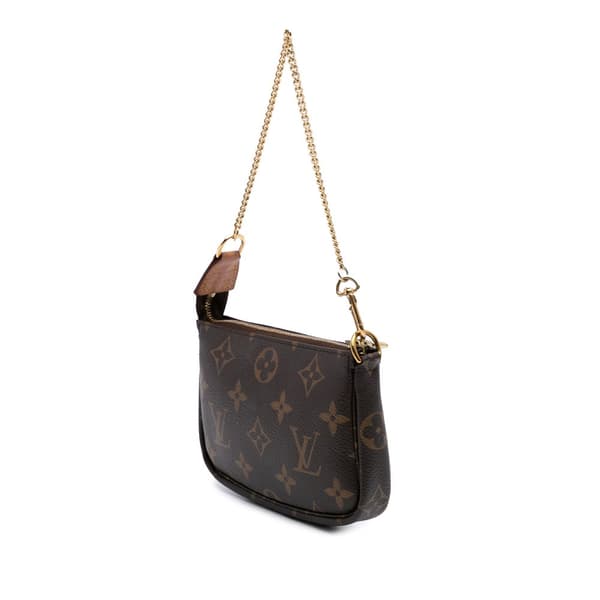 Pre-owned Louis Vuitton Monogram Mini Pochette Accessoires Brown