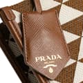 Miniatyrbilde 8 av 9: Pre-owned Prada Small Canvas Symbole Triangolo Satchel Brown