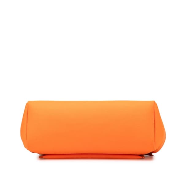 Pre-owned Hermès Toile Herbag Zip 31 Orange