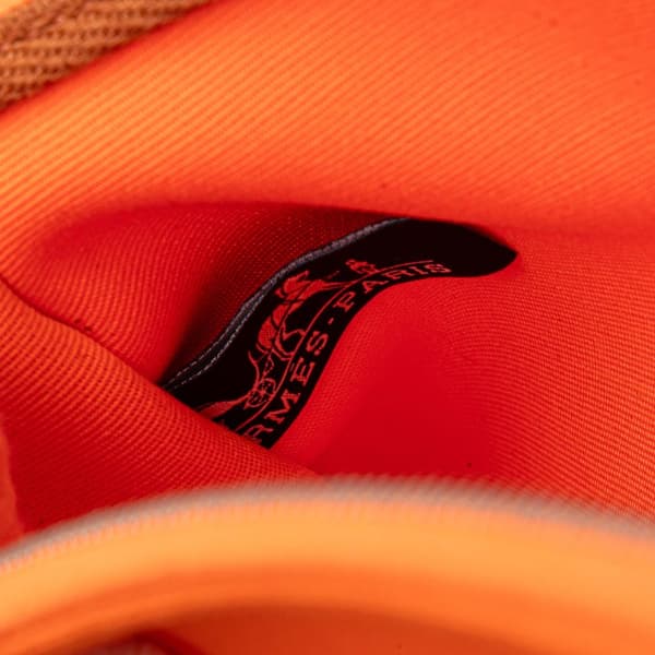 Pre-owned Hermès Toile Herbag Zip 31 Orange