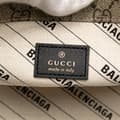 Miniatyrbillede 5 af 10: Pre-owned Gucci Balenciaga The Hacker Project Medium GG Supreme Ville Satchel Brown