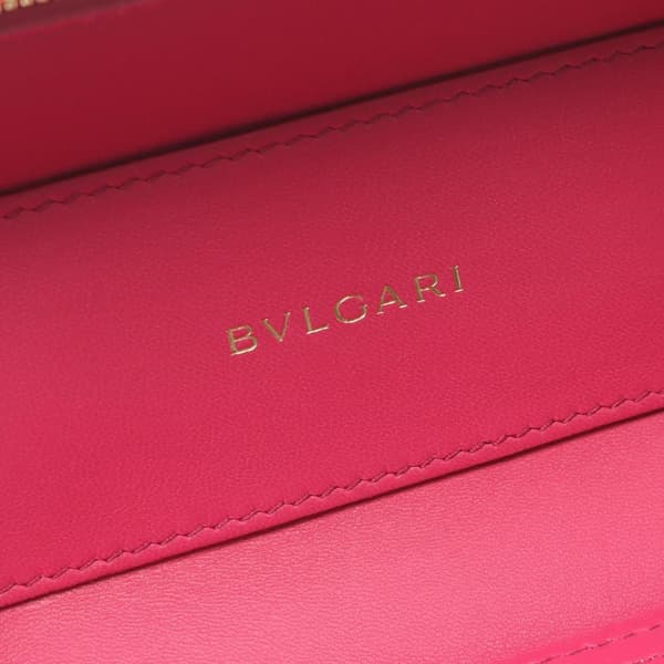 Pre-owned Bvlgari Leather Serpenti Forever Vanity Bag Red