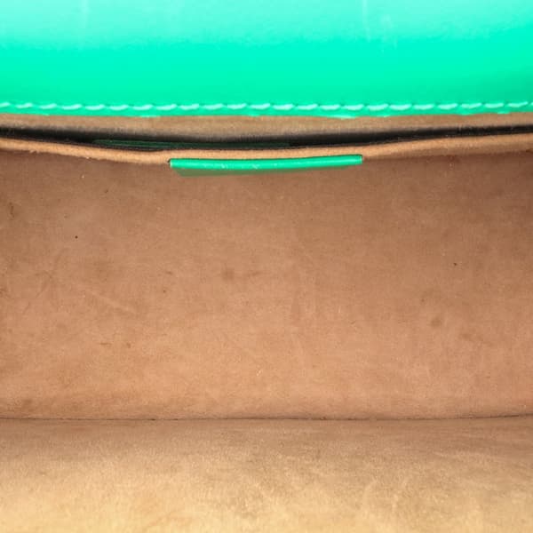 Pre-owned Gucci Mini Leather Sylvie Satchel Green