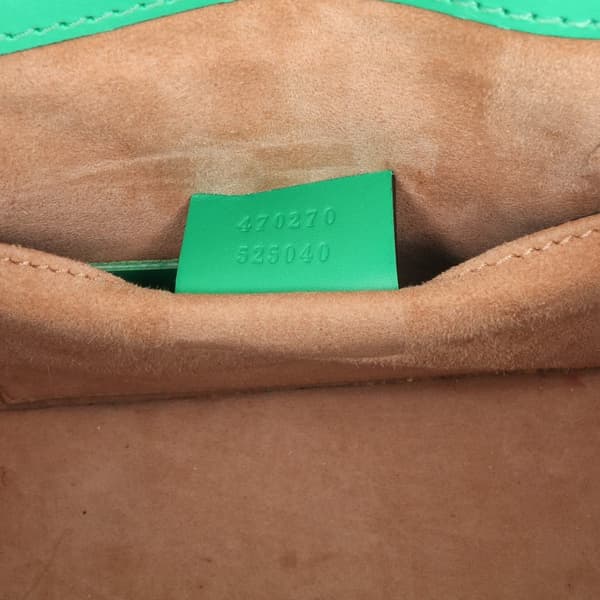 Pre-owned Gucci Mini Leather Sylvie Satchel Green