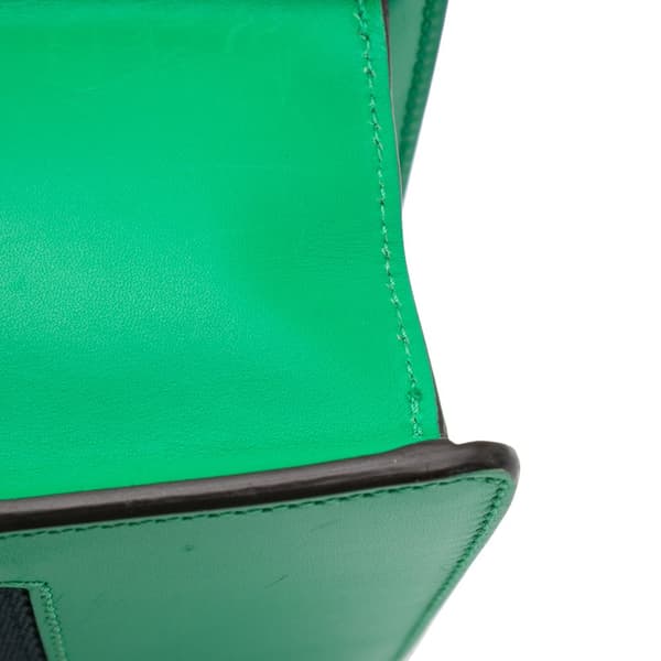 Pre-owned Gucci Mini Leather Sylvie Satchel Green