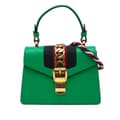 Pikkukuva 1 / 10: Pre-owned Gucci Mini Leather Sylvie Satchel Green
