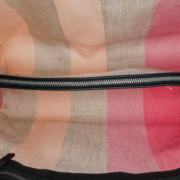 Pre-owned Gucci Medium Calfskin Bamboo Daily Shopper Satchel Black