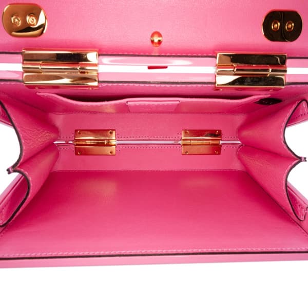 Pre-owned Gucci Mini Acrylic Sylvie 1969 Top Handle Bag Pink