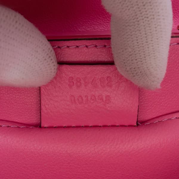 Pre-owned Gucci Mini Acrylic Sylvie 1969 Top Handle Bag Pink