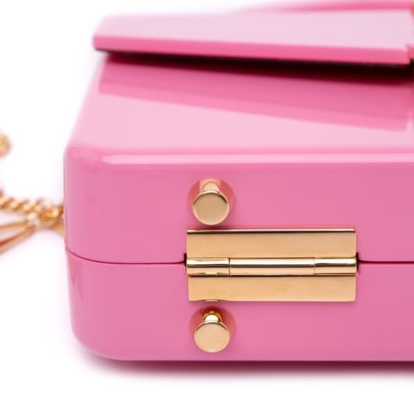 Pre-owned Gucci Mini Acrylic Sylvie 1969 Top Handle Bag Pink