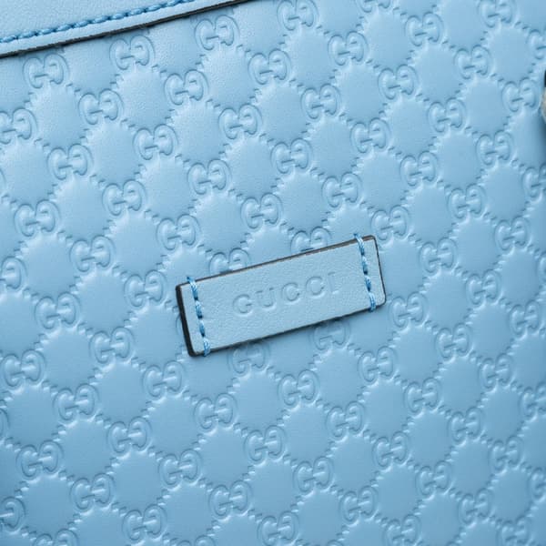 Pre-owned Gucci Medium Microguccissima Dome Satchel Blue