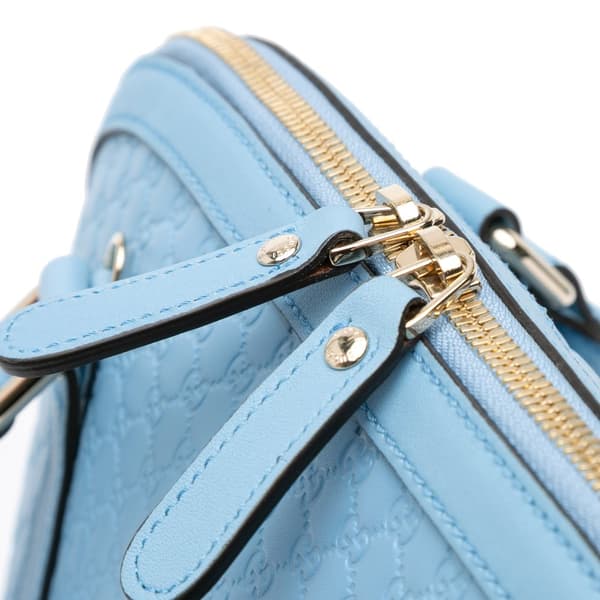 Pre-owned Gucci Medium Microguccissima Dome Satchel Blue