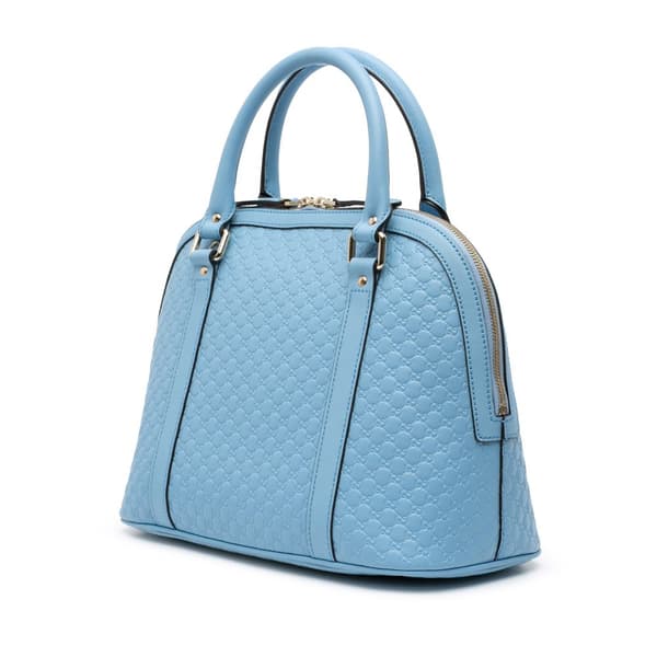 Pre-owned Gucci Medium Microguccissima Dome Satchel Blue